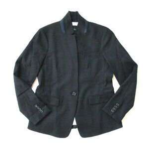 NWT J.Crew Regent Blazer in Black Wool Flannel Single Button Jacket 6P $198